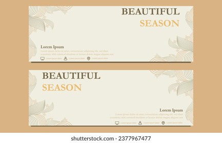 beautiful season horizontal banner template. Suitable for web banner, banner and internet ads design