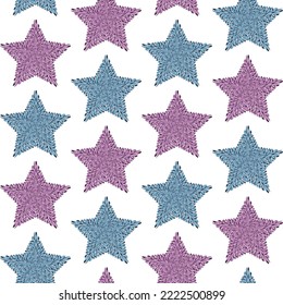 Schönes Sequin Stars Vektorhintergrund Muster nahtlos