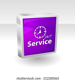 Beautiful Service Work Hours web icon