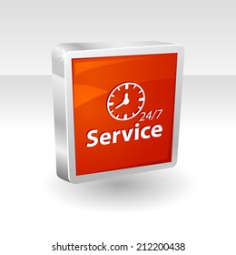 Beautiful Service Work Hours web icon