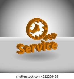 Beautiful Service Work Hours web icon