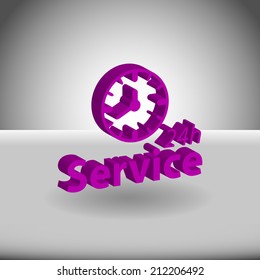 Beautiful Service Work Hours web icon