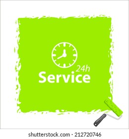 Beautiful Service Work Hours web icon