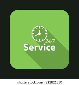 Beautiful Service Work Hours web icon
