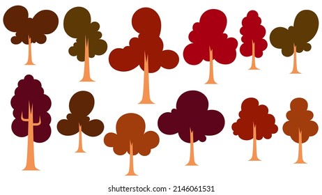 A beautiful set of 12 cartoon trees clipart graphics to use in your projects. These are vector graphics and can be scaled to any size as per your needs.