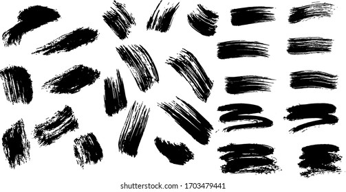 Beautiful Set Black Paint Ink Vector Stock Vector (Royalty Free) 1703479441