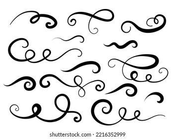 Beautiful set of decorative swirls and ornaments for your design vector illustration