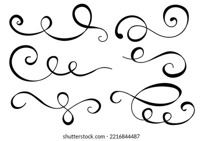 Beautiful set of decorative swirls and ornaments for your design vector illustration