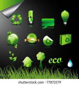 beautiful set of ecology icons