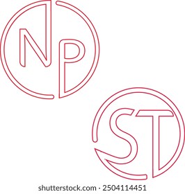 Beautiful set of N P S T logo design 
