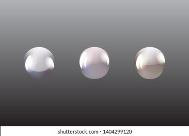 beautiful set with pearls.isolated objects.vector illustration