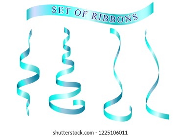 Beautiful set of ribbons. Creative vector ribbon.