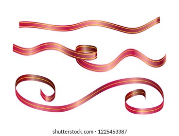 Beautiful set of ribbons. Creative vector ribbon.