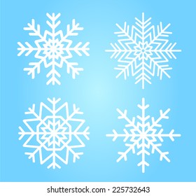 beautiful set snowflakes