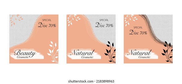 beautiful set social media post template