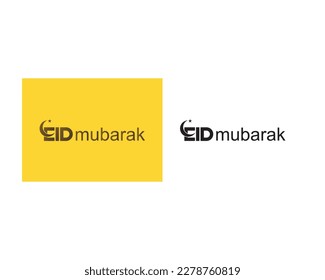 Beautiful set of typography or calligraphy of ramadan and eid mubarak emblem.