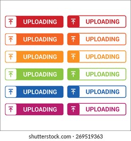 beautiful set of upload icon. design element. vector illustration