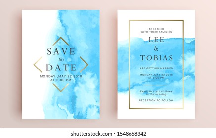 Beautiful set of wedding card templates. Gold collection of geometrical polyhedron, art deco style for wedding invitation, luxury templates, decorative patterns.