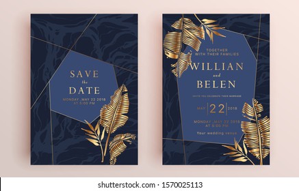 Floral Wedding Invitation Design Greeting Card Stock Vector (Royalty ...