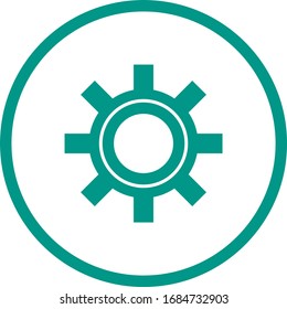 Icono de vector glifo de ajustes hermosos