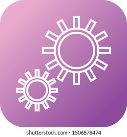 Beautiful Settings vector line icon