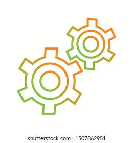 Beautiful Settings vector line icon