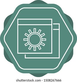 Beautiful Settings vector line icon