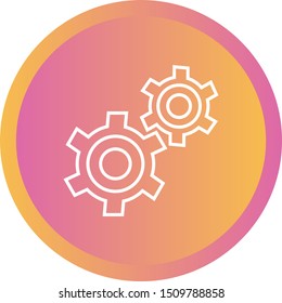 Beautiful Settings vector line icon