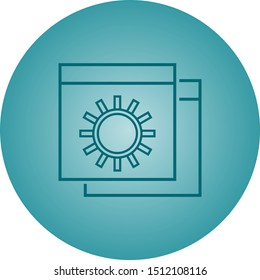 Beautiful Settings vector line icon