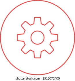 Beautiful Settings vector line icon