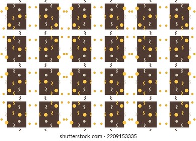 Beautiful seventies It is a pattern created by combining geometric shapes. Create beautiful fabric patterns. Design for print. Using in the fashion industry.