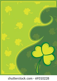 beautiful shamrock background greeting card for happy st patrick day