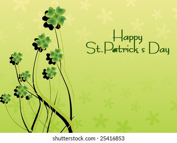 beautiful shamrock flower background for 17th march celebration