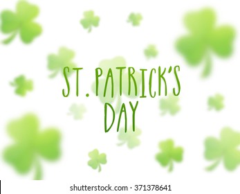 Beautiful shamrock leaves decorated greeting card design for Happy St. Patrick's Day celebration.