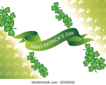 beautiful shamrock with ribbon,for 17 march patrick's day