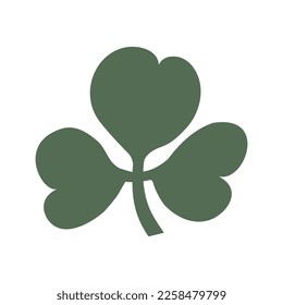Beautiful shamrock vector shape - symbol of Ireland, St. Patrick's Day celebration
