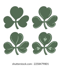Beautiful shamrock vector shape - symbol of Ireland, St. Patrick's Day celebration