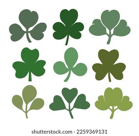 Beautiful shamrock vector shape - symbol of Ireland, St. Patrick's Day celebration