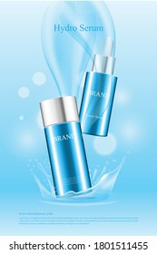 Beautiful shape cosmetic water product poster