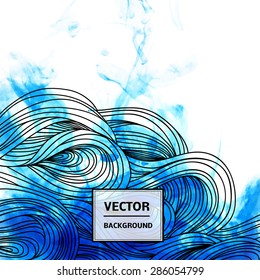 Beautiful shape of ink. Vector illustration. We can use this as a backdrop, brochures, business cards, pattern fills, design of your website.