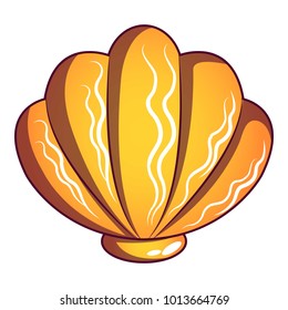 Beautiful shell icon. Cartoon illustration of beautiful shell vector icon for web