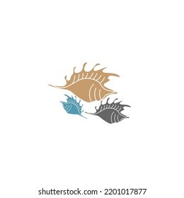 Ilustración de diseño del icono de la concha