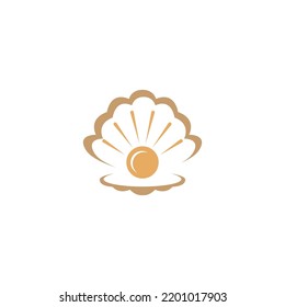 Beautiful shell icon logo design illustration