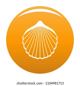 Beautiful shell icon. Simple illustration of beautiful shell vector icon for any design orange