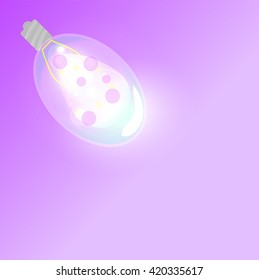 beautiful shining bulb for design . vector