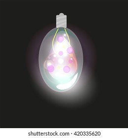 beautiful shining bulb for design . vector