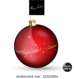 A beautiful shining Christmas ball. 
Vector illustration