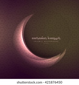 beautiful shining moon of ramadan and eid festival