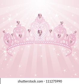  Beautiful, shining, princess crown backgrownd