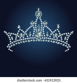 Beautiful shining true princess crown